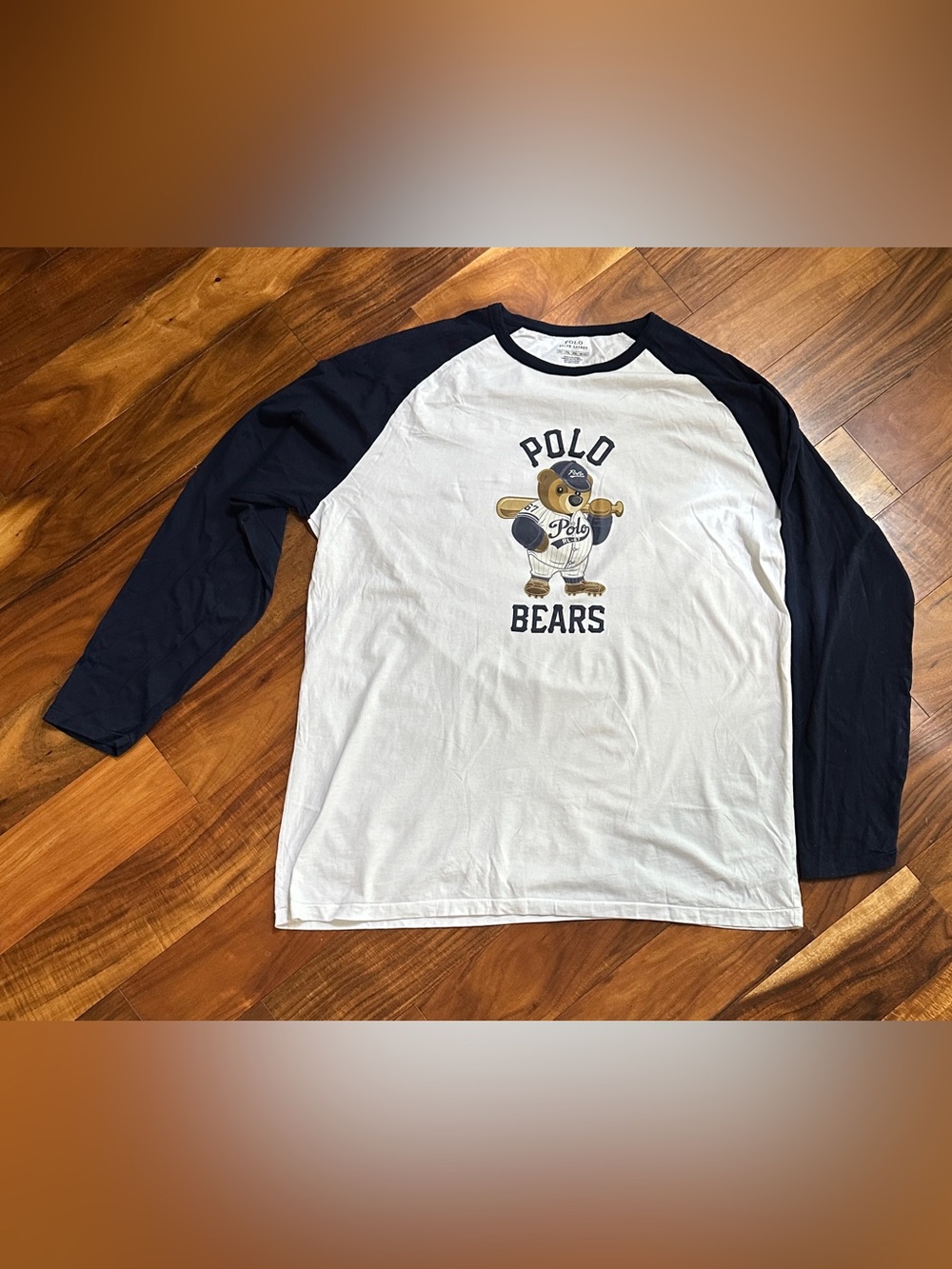 Polo Ralph Lauren Men's Classic Fit Polo Bears Baseball Raglan T-Shirt 2X Read